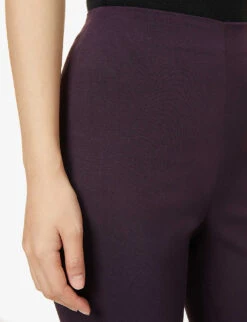 Laurel Darted-back Straight-leg High-rise Stretch-woven Trousers -Women Clothing Store R03982030 NIGHTSHADE ALT04