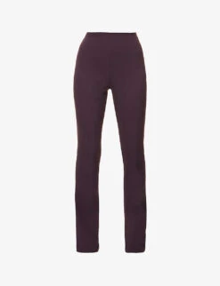 Laurel Darted-back Straight-leg High-rise Stretch-woven Trousers