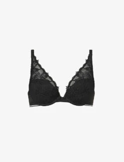 Simone Perele Bloom Embroidered Underwired Stretch-woven Push-up Bra
