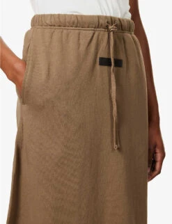 ESSENTIALS Logo-patch Cotton-jersey Skirt -Women Clothing Store R03991658 WOOD ALT04
