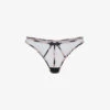 AGENT PROVOCATEUR Ellise Tiger-trim Mesh Thong
