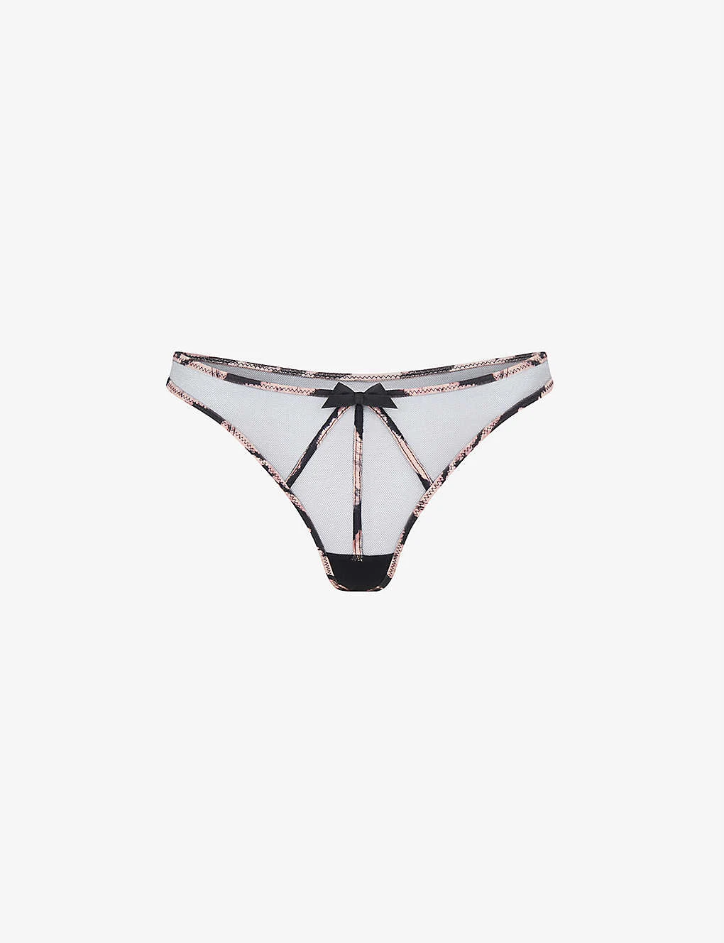AGENT PROVOCATEUR Ellise Tiger-trim Mesh Thong 1 AGENT PROVOCATEUR Ellise Tiger-trim Mesh Thong