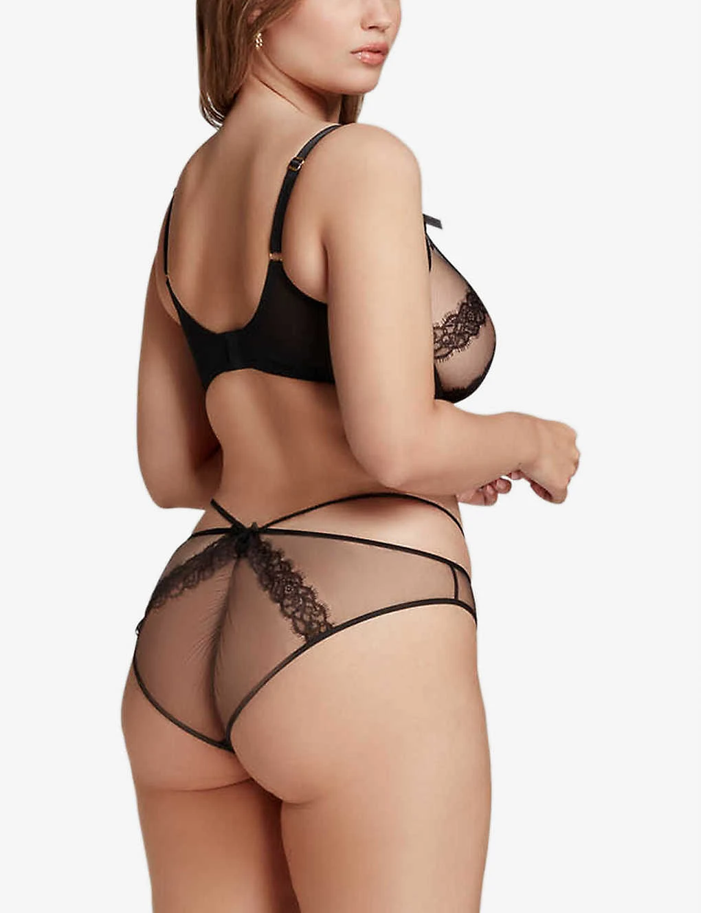 AGENT PROVOCATEUR Nyxie Strappy Mid-rise Mesh Brazilian Briefs 4 AGENT PROVOCATEUR Nyxie Strappy Mid-rise Mesh Brazilian Briefs - Image 4