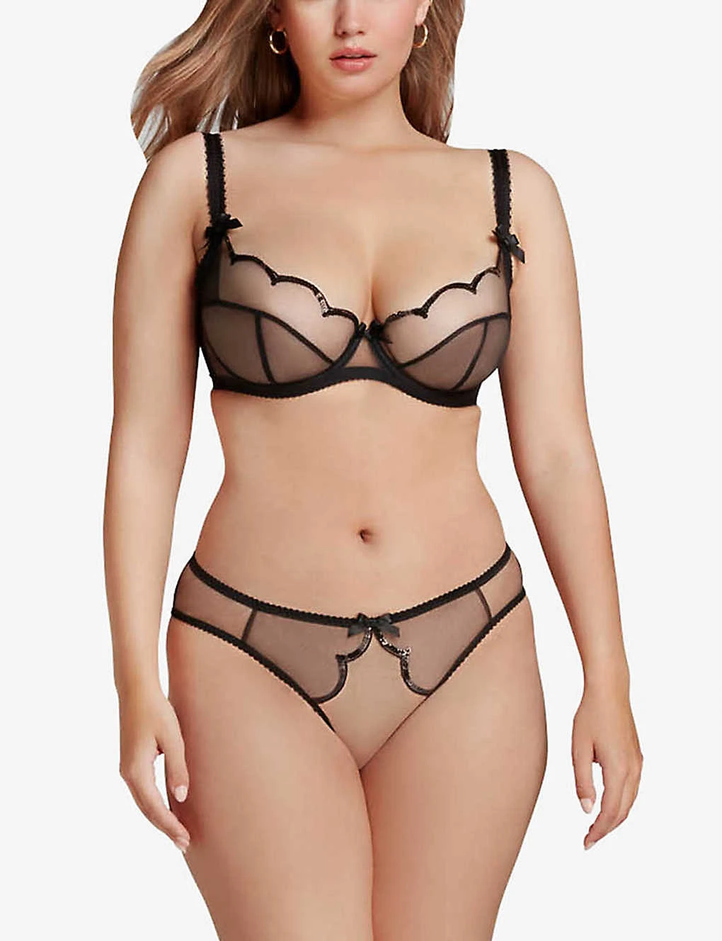 AGENT PROVOCATEUR Lorna Party Sequinned Low-rise Mesh Briefs 2 AGENT PROVOCATEUR Lorna Party Sequinned Low-rise Mesh Briefs - Image 2