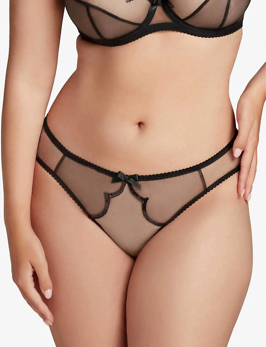 AGENT PROVOCATEUR Lorna Party Sequinned Low-rise Mesh Briefs 3 AGENT PROVOCATEUR Lorna Party Sequinned Low-rise Mesh Briefs - Image 3