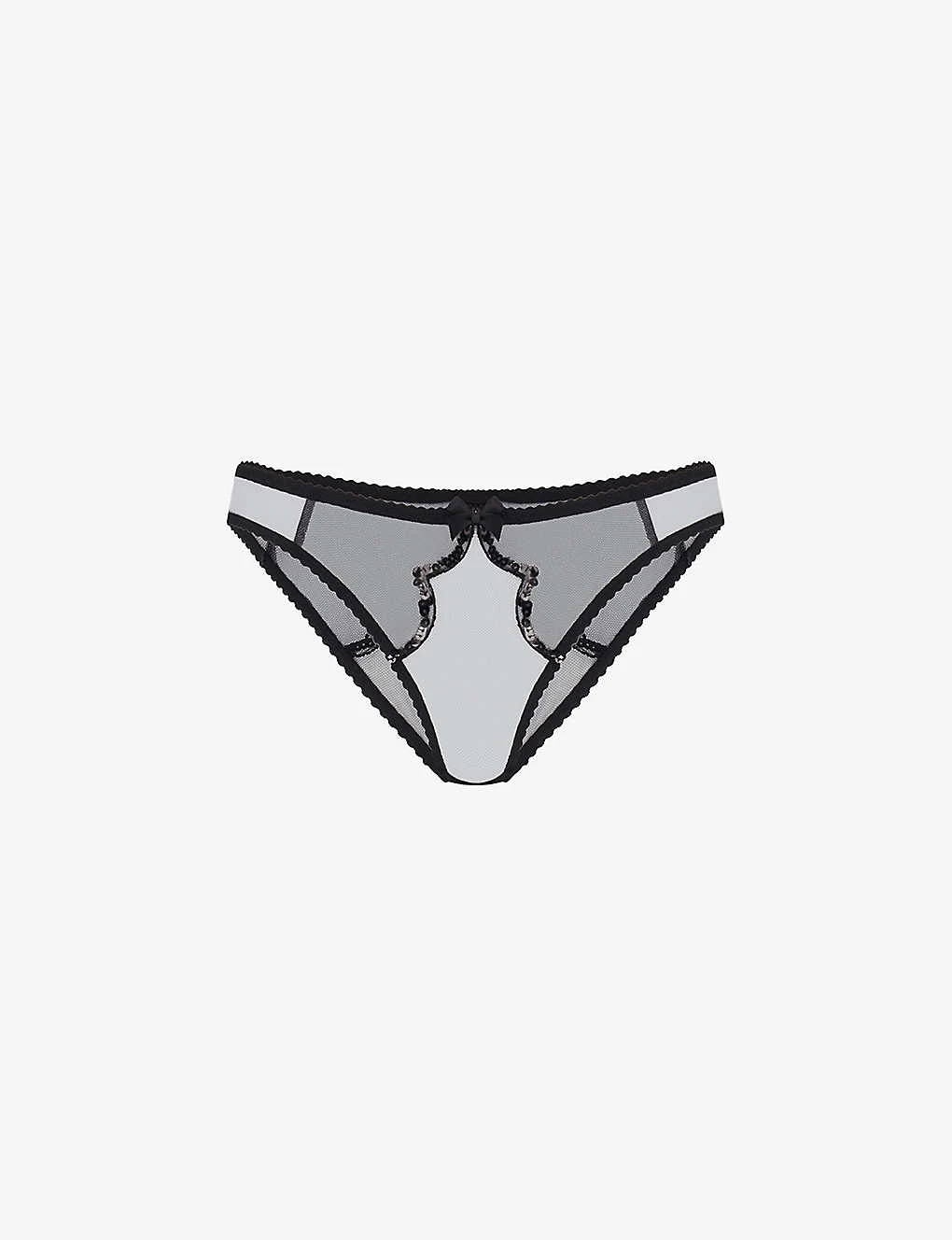 AGENT PROVOCATEUR Lorna Party Sequinned Low-rise Mesh Briefs 1 AGENT PROVOCATEUR Lorna Party Sequinned Low-rise Mesh Briefs