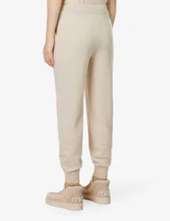 Hotoveli Tapered Mid-rise Cashmere Jogging Bottoms -Women Clothing Store R03994601 CHALK ALT03