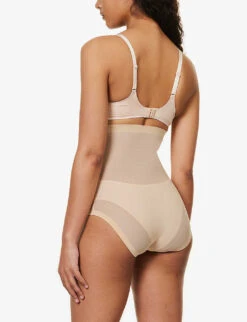 Wolford High-rise Stretch-tulle Briefs -Women Clothing Store R04000744 CLAY ALT03