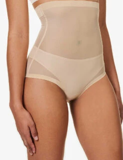 Wolford High-rise Stretch-tulle Briefs -Women Clothing Store R04000744 CLAY ALT04