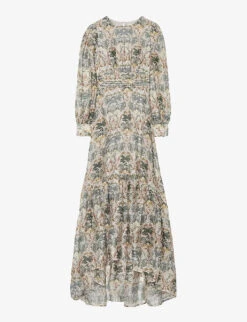 By Malina Meadow Graphic-print Woven Maxi Dress