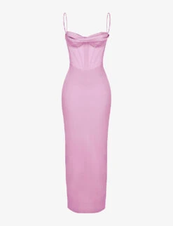 Charmaine Corset Satin Maxi Dress