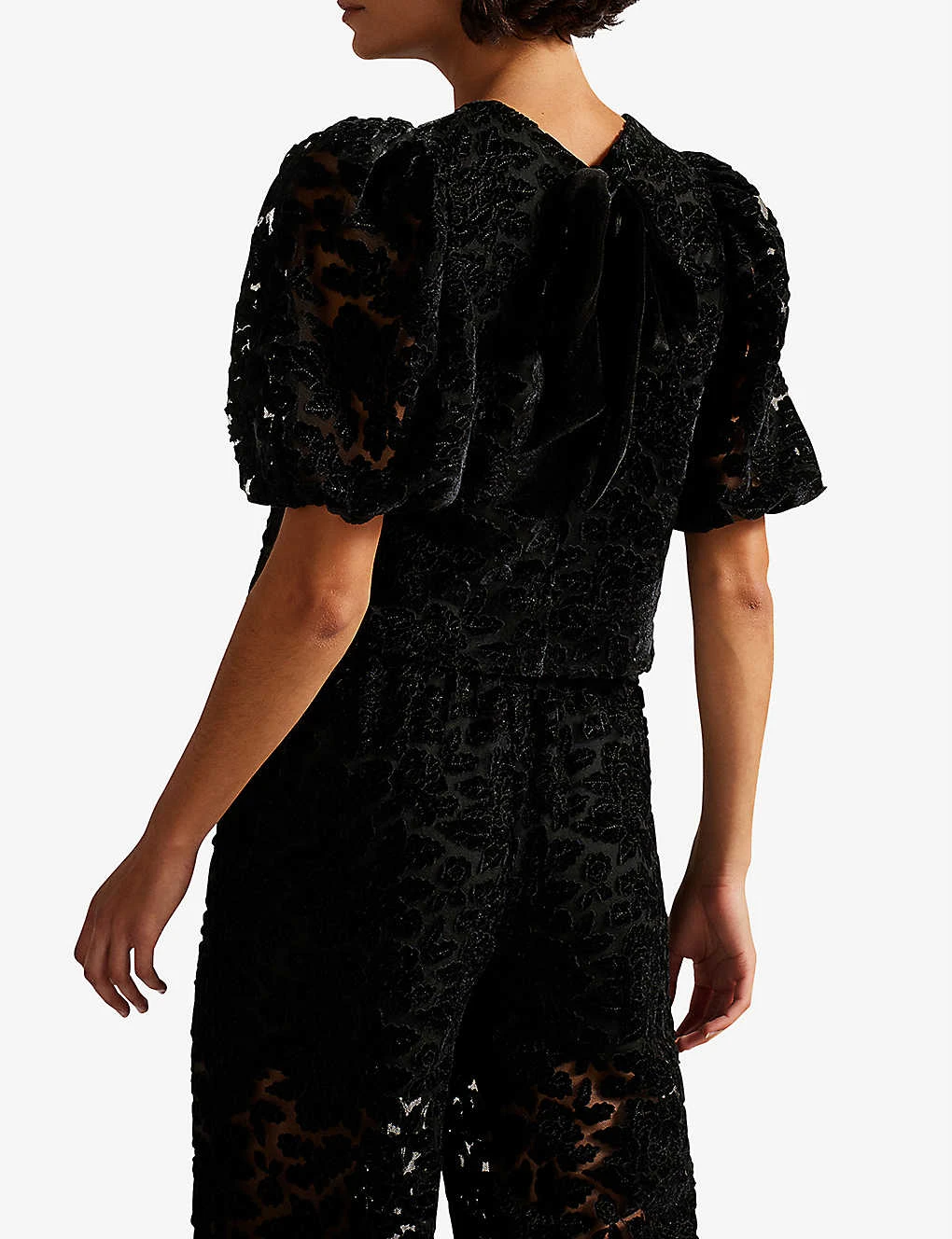 Ted Baker Indyia Floral-devoré Woven Top 3 Ted Baker Indyia Floral-devoré Woven Top - Image 3