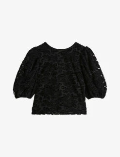 Ted Baker Indyia Floral-devoré Woven Top