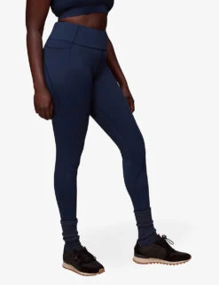 Whistles Pocket-detail Full-length Recycled-nylon Sports Leggings -Women Clothing Store R04056302 NAVY ALT02