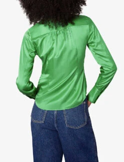 Whistles Hallie Collared-neckline Silk-blend Shirt -Women Clothing Store R04056796 MULTICOLOURED ALT03