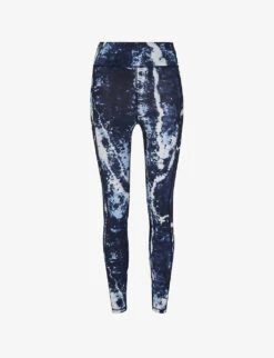 Whistles Tie Dye-print High-rise Stretch Recycled-nylon Leggings