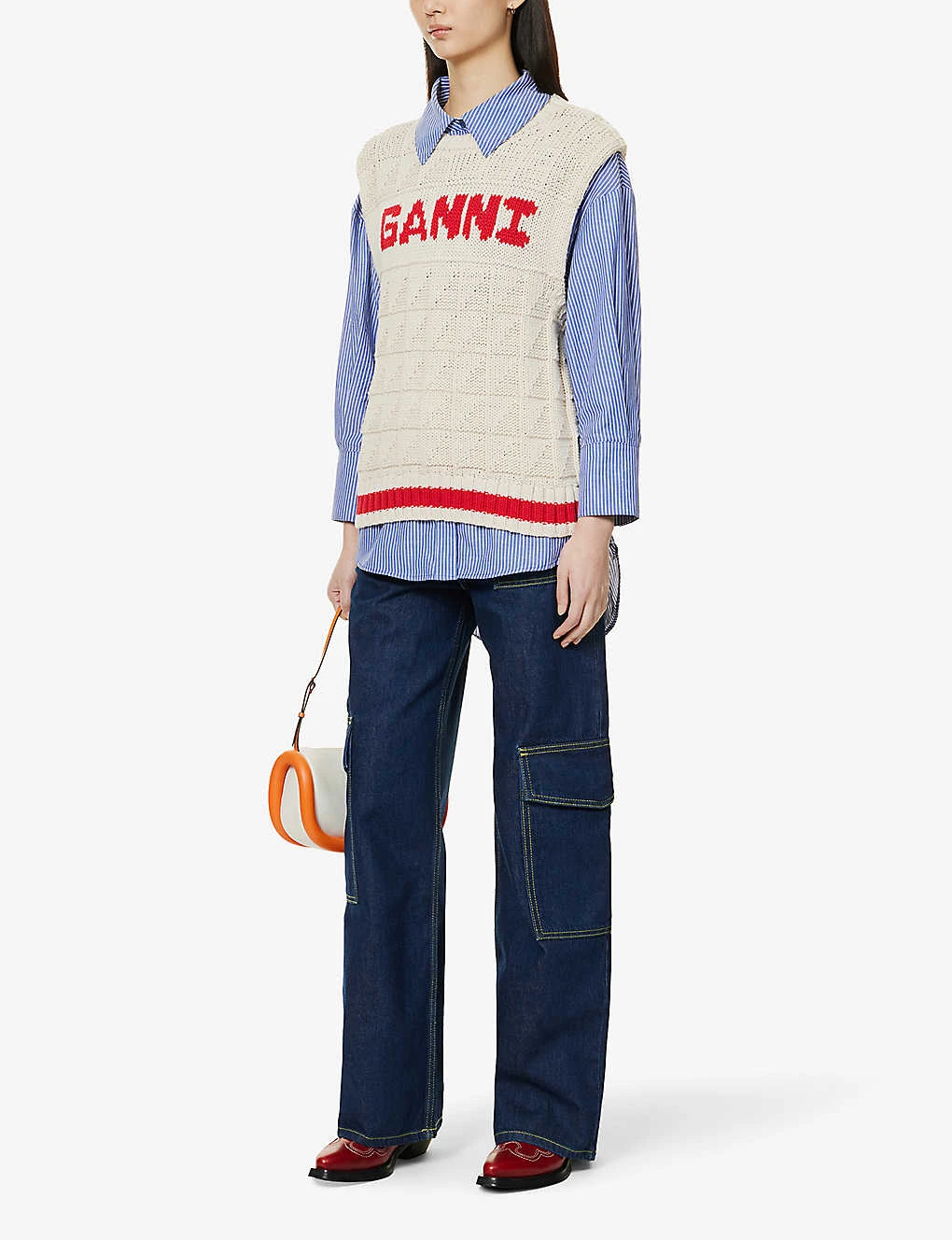 Ganni Wide-leg Mid-rise Organic-cotton Jeans 2 Ganni Wide-leg Mid-rise Organic-cotton Jeans - Image 2