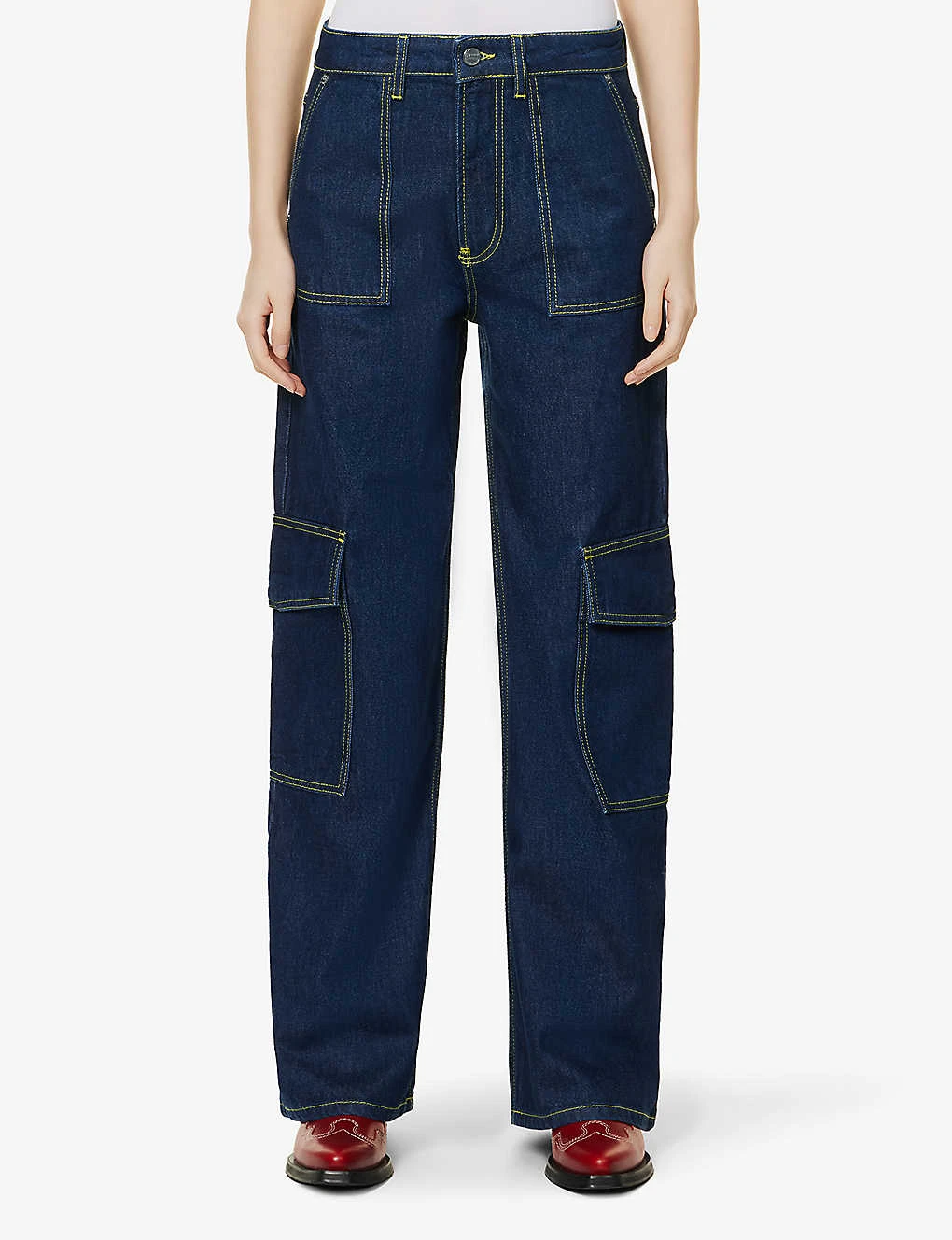 Ganni Wide-leg Mid-rise Organic-cotton Jeans 3 Ganni Wide-leg Mid-rise Organic-cotton Jeans - Image 3