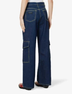 Ganni Wide-leg Mid-rise Organic-cotton Jeans 9 Ganni Wide-leg Mid-rise Organic-cotton Jeans -Women Clothing Store R04057959 RINSE ALT03