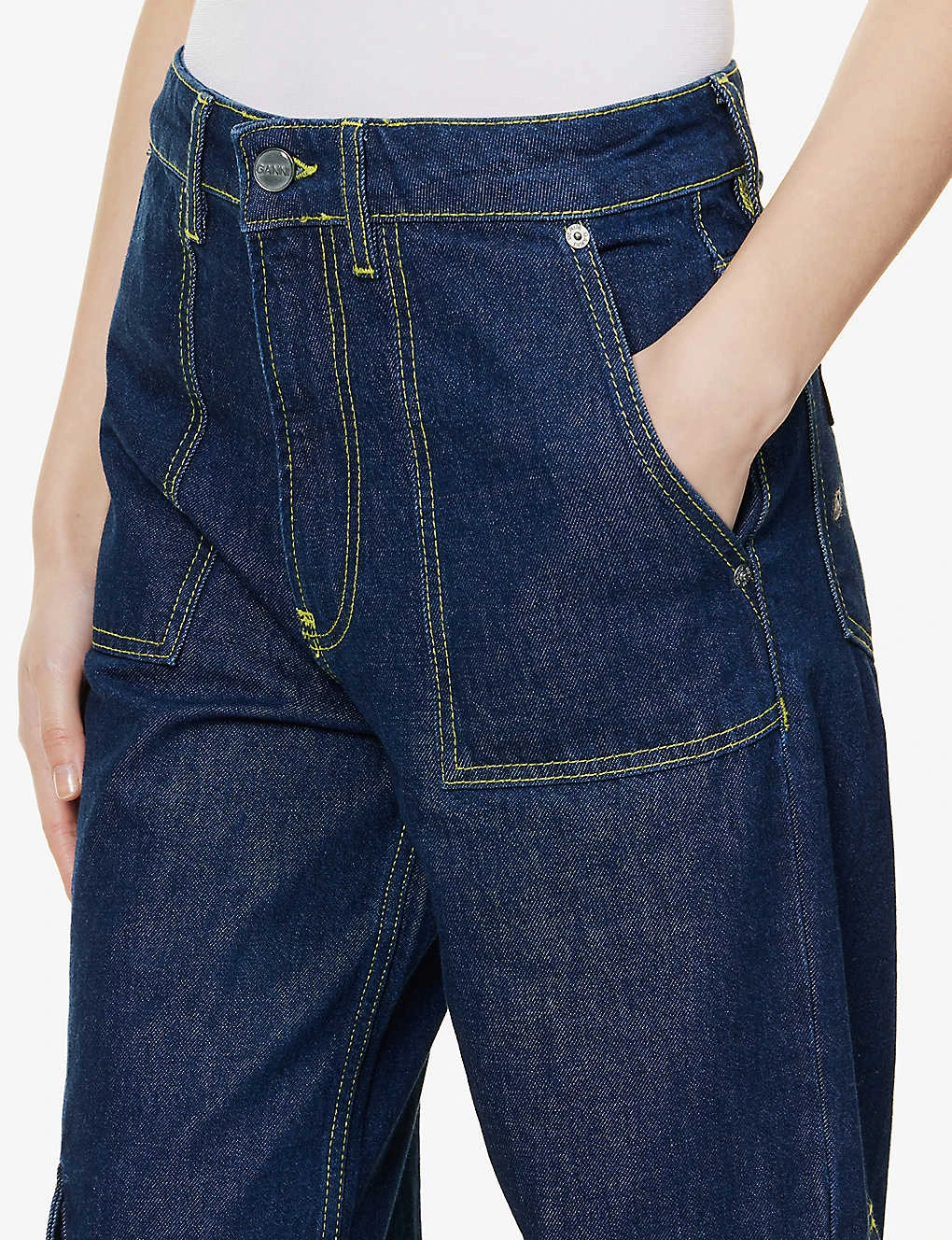 Ganni Wide-leg Mid-rise Organic-cotton Jeans 6 Ganni Wide-leg Mid-rise Organic-cotton Jeans - Image 6