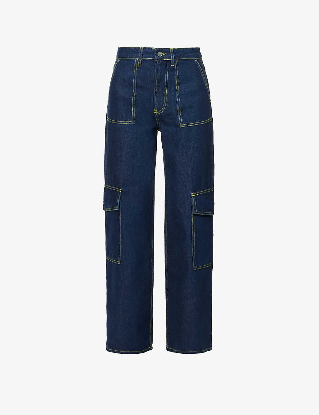 Ganni Wide-leg Mid-rise Organic-cotton Jeans 1 Ganni Wide-leg Mid-rise Organic-cotton Jeans