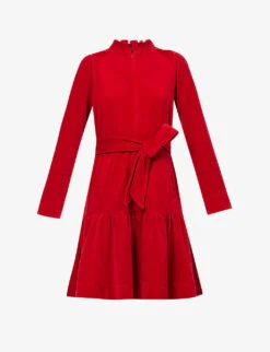 ME AND EM Self-tie Tiered Hem Mini Dress