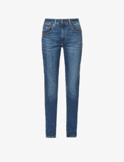 Levis 721 Contrast-stitch Tapered High-rise Stretch-denim Jeans