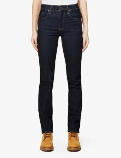 Levis 724 Straight-leg High-rise Stretch-denim Jeans -Women Clothing Store R04062389 BLUEWAVERINSE ALT02