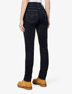 Levis 724 Straight-leg High-rise Stretch-denim Jeans -Women Clothing Store R04062389 BLUEWAVERINSE ALT03