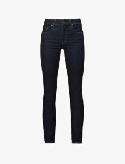 Levis 724 Straight-leg High-rise Stretch-denim Jeans