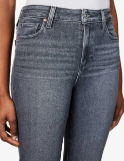 Paige Cindy Straight-leg High-rise Stretch-cotton-blend Denim Jeans -Women Clothing Store R04062732 ASHBLACK ALT04