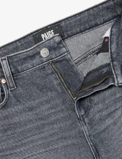 Paige Cindy Straight-leg High-rise Stretch-cotton-blend Denim Jeans -Women Clothing Store R04062732 ASHBLACK ALT06