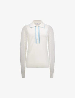 Reiss Fran Oversized Collar Woven Top