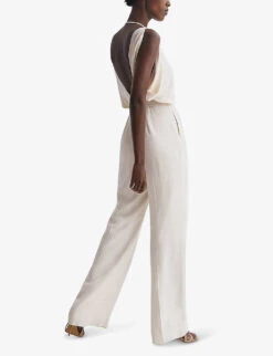 Reiss Koa Drape-armhole Woven Bridal Jumpsuit -Women Clothing Store R04070737 IVORY ALT03