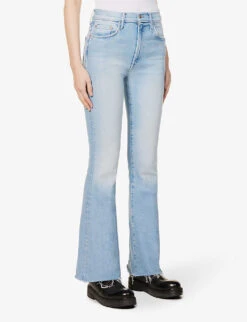 MOTHER The Weekender Frayed-hem High-rise Stretch-denim Jeans -Women Clothing Store R04074464 CALIFORNIACRUISER ALT02