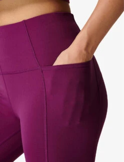 Sweaty Betty Flared Super High-rise Stretch-woven Yoga Trousers -Women Clothing Store R04074847 AMARANTHPINK ALT04