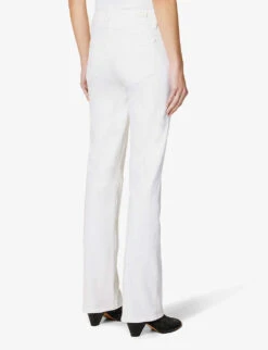 Paige Manhattan Boot Slim-fit High-rise Stretch-denim Jeans -Women Clothing Store R04078747 CRISPWHITE ALT03