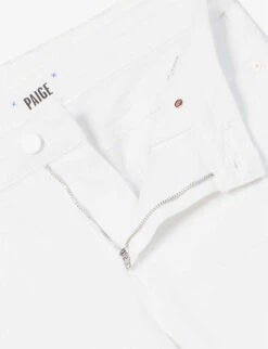 Paige Manhattan Boot Slim-fit High-rise Stretch-denim Jeans -Women Clothing Store R04078747 CRISPWHITE ALT06