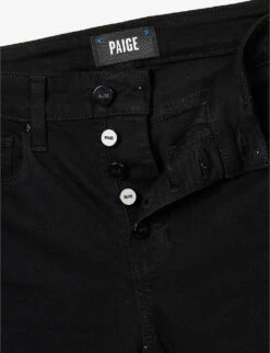 Paige Manhattan Boot Slim-fit High-rise Jeans -Women Clothing Store R04078748 BLACKSHADOW ALT06