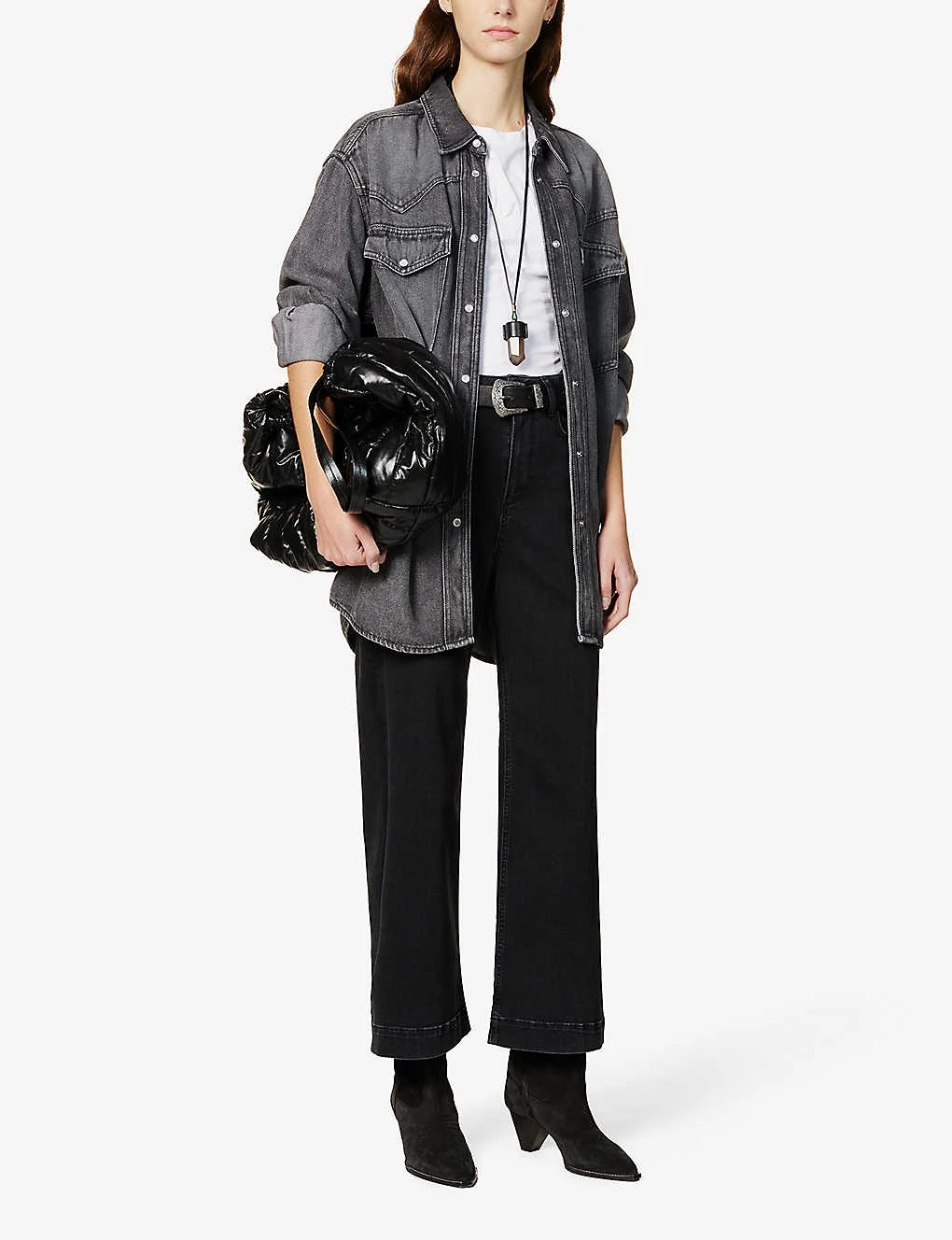 Paige Flaunt Spotlight Wide-leg High-rise Stretch-denim Jeans 2 Paige Flaunt Spotlight Wide-leg High-rise Stretch-denim Jeans - Image 2