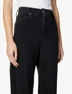 Paige Flaunt Spotlight Wide-leg High-rise Stretch-denim Jeans 11 Paige Flaunt Spotlight Wide-leg High-rise Stretch-denim Jeans -Women Clothing Store R04078778 DARKOBSIDIAN ALT04