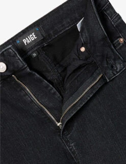 Paige Flaunt Spotlight Wide-leg High-rise Stretch-denim Jeans 13 Paige Flaunt Spotlight Wide-leg High-rise Stretch-denim Jeans -Women Clothing Store R04078778 DARKOBSIDIAN ALT06