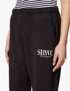 Upper East Side Logo-print Cotton-jersey Jogging Bottoms -Women Clothing Store R04081055 FADEDBLACKWHITE ALT04