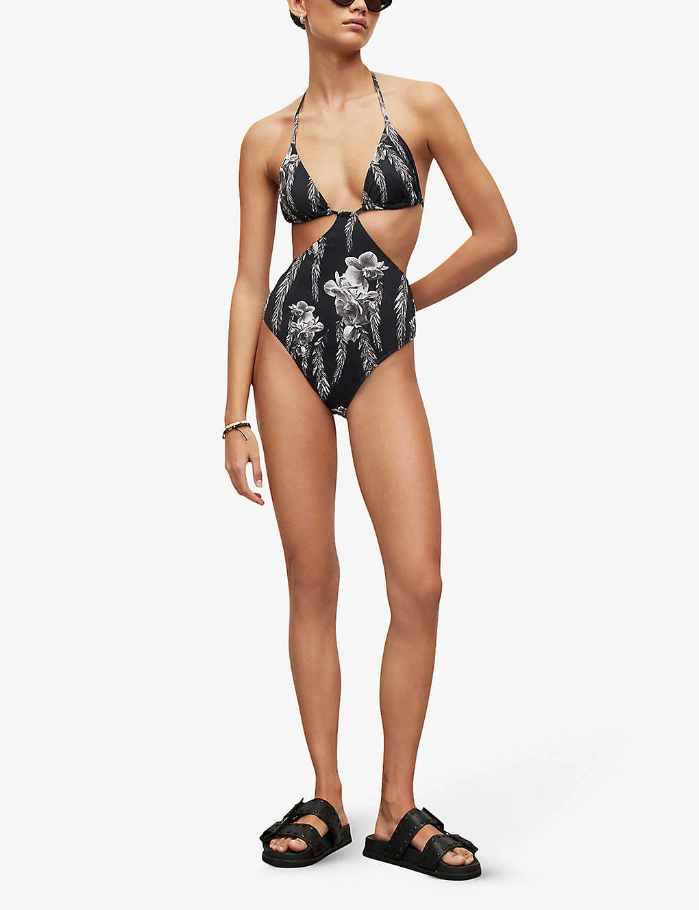 AllSaints Peri Mia Cut-out Stretch Recycled-polyamide Swimsuit 3 AllSaints Peri Mia Cut-out Stretch Recycled-polyamide Swimsuit - Image 3