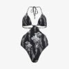 AllSaints Peri Mia Cut-out Stretch Recycled-polyamide Swimsuit