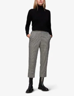 Whistles Lucie Slim-fit Mid-rise Cigarette Trousers -Women Clothing Store R04085623 MULTICOLOURED ALT02