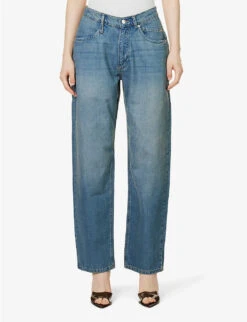 Echo Faded-wash Wide-leg Low-rise Jeans 9 Echo Faded-wash Wide-leg Low-rise Jeans -Women Clothing Store R04086819 ECHODENIM ALT02