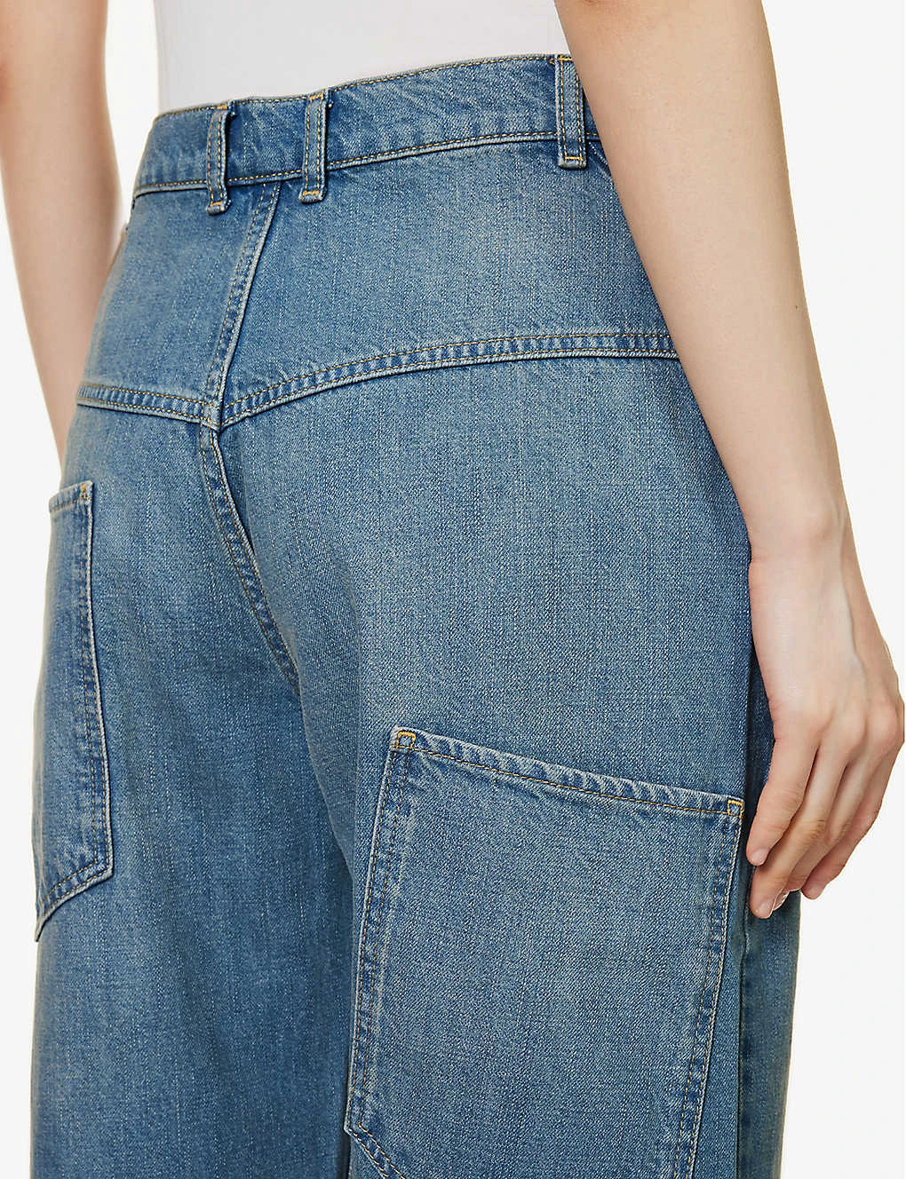 Echo Faded-wash Wide-leg Low-rise Jeans 6 Echo Faded-wash Wide-leg Low-rise Jeans - Image 6