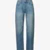 Echo Faded-wash Wide-leg Low-rise Jeans