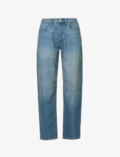 Echo Faded-wash Wide-leg Low-rise Jeans